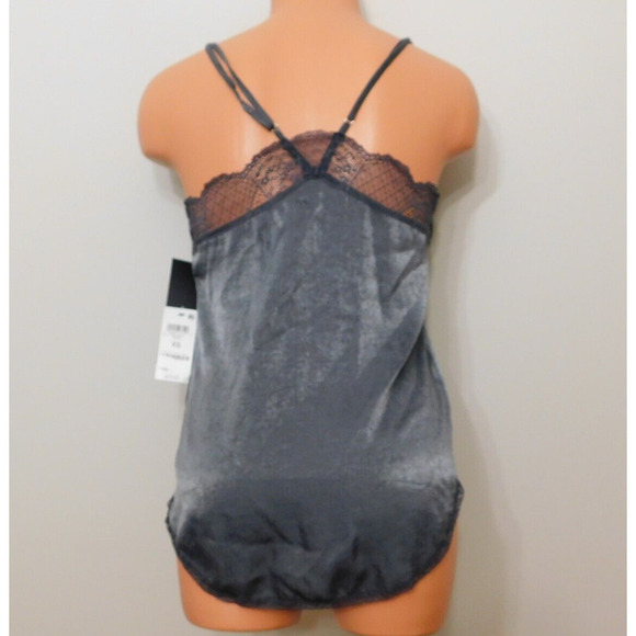 JR686 And Now This Metal Gray Women's Lace-Trim Tank Top Size XS - Picture 2 of 2